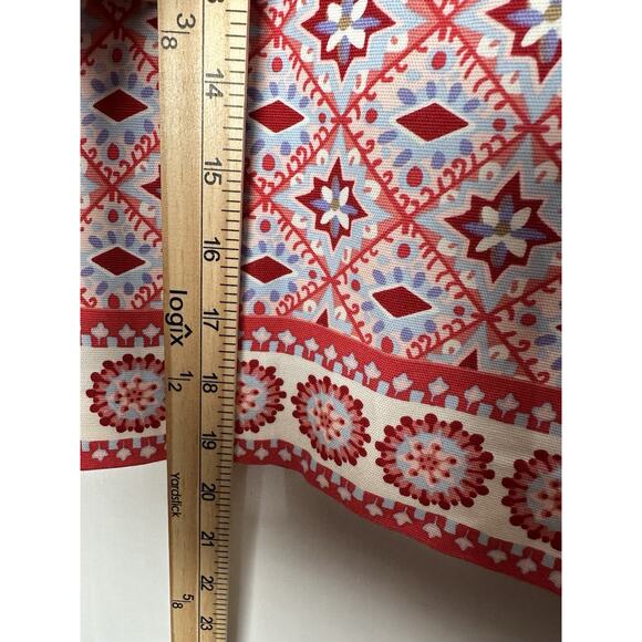 Talbots Mini Skirt Womens Sz 16 Cottagecore Geometric Red White Blue July 4th - Picture 3 of 9